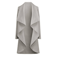 Ribbed Sleeves Casual Warm Outerwear Overcoat