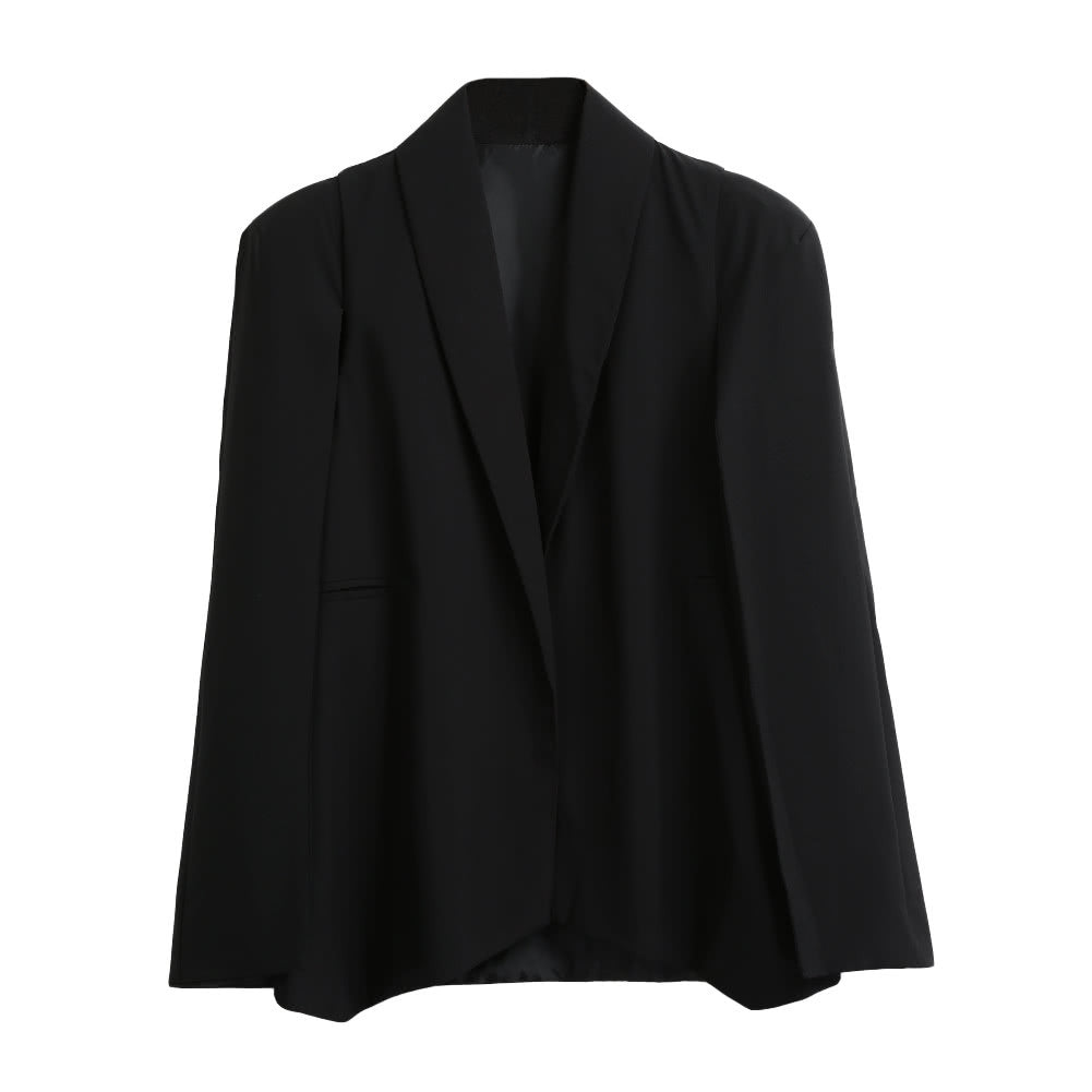 l Solid Cloak Coat Suit Workwear Outerwear